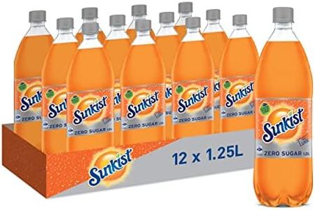 Sunkist Zero Sugar Soft Drink, 12 x 1.25L