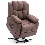 More4Homes BROOKLINE ELECTRIC FABRIC SINGLE MOTOR RISER RECLINER LIFT MOBILITY TILT CHAIR MOCHA