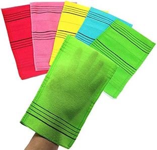 NEPURE Korean Exfoliating Mitt, Large Size, 5 Colors, Back and Body Exfoliating Washcloth for Removing Dry, Reusable (Mix, 5)