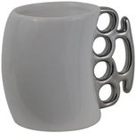 Fairly Odd Novelties Knuckle Duster Ceramic Coffee Mug, White