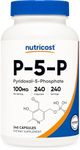 Nutricost P5P Vitamin B6 Supplement 100mg, 240 Capsules (Pyridoxal-5-Phosphate) - Vegetarian Friendly, Non-GMO, Gluten Free