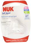 NUK Replacement Silicone Spout, Clear 2 Pack