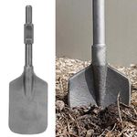 Ejoyous Clay Spade for Breaker, Jack Hammer Spade Chisel Bit High Hard Chrome Steel for Gardening Planting Building Digging Work, Clay Spade Scoop Chisel Bit Dig Spade Chisel Bit for Electric Breaker