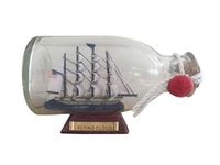 Hampton Nautical Flying Cloud Ship in a Glass Bottle, 5"