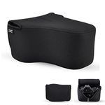 JJC Lightweight Neoprene Camera Pouch Case for Canon 7D Mark II 7D 6D 5D Mark III II 5Ds Nikon D750 D7200 D7100 Coolpix P1000, DSLR Camera Sleeve Bag with Interior Size Up to 5.9x4.5x7.8 (W x H x D)