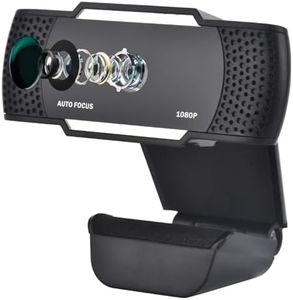 EACH AutoFocus Full HD Webcam 1080P with Privacy Shutter - Pro Web Camera with Dual Digital Microphone - USB Computer Camera for PC Laptop Desktop Mac Video Calling, Conferencing Skype YouTube
