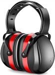 YANKUIRUI Ear Defenders Muffs Noise Reduction SNR 36dB Safety Ear Protectors Provide Hearing Protection For Shooting,Construction,Yard Work,Machinery Work Mowing (Red)