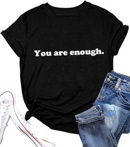 Dear Person Behind Me T-Shirt and Tank Sweatshirt for Women Inspiration Words Print Shirt Casual Inspirational Words Top, Enough, Medium