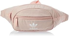 adidas Originals unisex adult National Waist - Travel Bag technical fanny pack, Blush Pink/White, One Size US