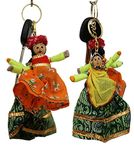 RAC Rich Art and Craft Jaipur kathputli Puppets Dolls Keychain Return Gift Art (Set of 20 Pieces (10 Pair))