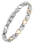 Jeracol Titanium Steel Magnetic Bracelets For Women - Ladies Magnetic Bracelet With Ultra Strength Mangets - Adjustable Bracelet Length With Sizing Tool