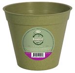 Haxnicks Indoor & Outdoor Sustainable Bamboo Fibre Plant Pot | 8 Inch Diameter | Sage Green |Pot190101