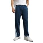 NOBERO Men's Straight Sweatpants (1M-BWJG-R0124_Navy Blue