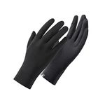 Antcher Women UV Sun Protection Gloves Ice Silk Sunblock Fingerless Gloves Full Finger Touchscreen Non Slip Gloves Hiking Cycling Gloves for Golf Driving Fishing (Black)