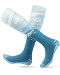 OutdoorMaster Ski Socks for Women, 2-Pair Pack Skiing and Snowboarding Thermal Socks with OTC Design w/Non-Slip Cuff