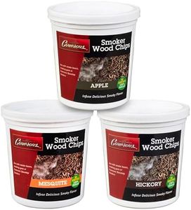 Camerons All Natural Extra Fine BBQ Wood Chips, 3 Pack - Apple, Hickory, Mesquite (3 Pints, 0.47L ea) - Kiln Dried Sawdust Shavings for Smoking Guns, Smokers, Smoke Boxes - Grilling Gift Set for Dad