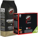 Caffe Vergnano Whole Bean Coffee Bundle - Antica Bottega Beans 1000g bag & Cremoso Espresso Original Line Machine Compatible Capsules (50 Pack)
