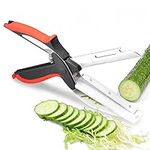 Food Cutter Choppers Smart Meat Scissors Kitchen Shears,Quick Vegetable Slicer with Cutting Board Knife Kitchen Must Haves Chopping Scissors for Kitchen