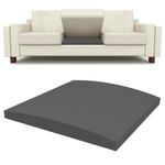 Lanswood Sofa Cushion Support for Sagging Seat 50 x 50cm High-Density Foam Replacement Sofa Seat Support Curved Furniture Seat Under Cushion Sag Repair-Black