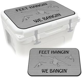 USATuff SeaDek EVA Mat Cooler Pad fits YETI 65 Tundra | Peel & Stick Application | Non Slip Comfort Accessories - Feet Hangin We Bangin (StormGray-Black)