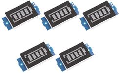 5 pcs Battery Capacity Power Level Indicator Blue Display for 3S 12.6V 18650 Li-ion Batteries