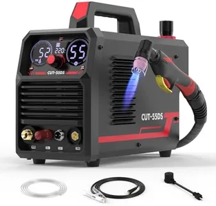 YESWELDER CUT-55DS Plasma Cutter, 55Amp Non-Touch Pilot Arc Air Power, Large Digital Display 110/220V Dual Voltage IGBT Inverter Plasma Cutting Machine with ETL Approved