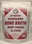 Bone Broth Beefy Drink and Stock 300g, 100% Natural Collagen & Protein Bone Broth from Sweden. Nutrition for Healthy Joints, Skin, Hair & Nails