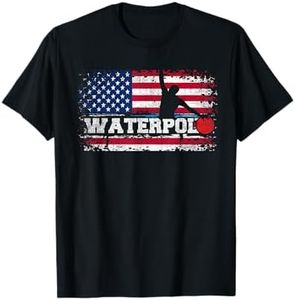 Vintage American Flag Water Polo T Shirt USA Water Polo Gift T-Shirt