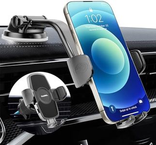 Car Phone Holder Mount, [Super Suction] Car Dashboard Phone Holder, Sturdy Base Car Phone Mount for iPhone, Universal Car Mount for Dashboard Air Vent Windshield All Smartphones (3-IN-1 Car Mount)