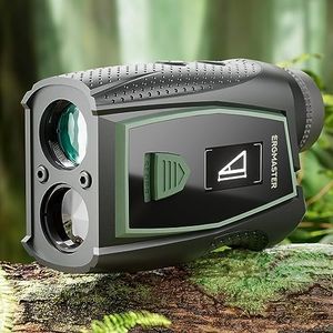 Ergmaster Rangefinder with Rechargeable Battery, 1500Y Laser Range Finder Distance/Angle/Speed/Scan Multi Functional Rangefinder with Case