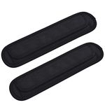 NEPAK 2 Pack Replacement Shoulder Pad Air Cushion Pad Curved for Shoulder Bags,Guitar Pad,Shoulder Strap Pad,Relieve Shoulder Pain(8 x 32 x 1.3cm), Black, Large