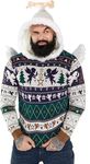 Unisex Men's Christmas Jumper Hoodie Funny Ugly Reindeer Santa Elf Novelty Xmas Tree Womens's Gift Sweater, Charlie's Christmas Angel, S