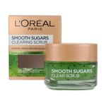 L’Oréal Paris Pure-Sugar Scrub with 3 Fine Sugars + Kiwi, Face & Lips, For Oily Skin, 50 ml