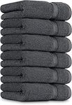 Utopia Towels Premium Hand Towels - 100% Cotton, Ultra Soft and Highly Absorbent, 600 GSM Extra Large Hand Towels 16 x 28 inches, Hotel & Spa Quality Hand Towels (6 Piece Hand Towels, Grey)