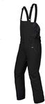 fit space Men's Insulated Waterproof Ski Bib Overalls Snow Windproof Winter Snowboarding Pant (Black,Small)