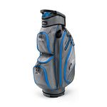 PowaKaddy Unisex 2022 DLX-Lite Golf Cart Bag - Gun Metal/Blue - One Size