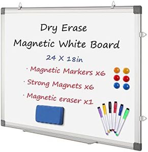 Magnetic Whiteboard Wall Hanging Dry Erase White Board, 60 X 45 CM Writing Boards for Office School and Home