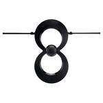 Antennas Direct ClearStream MAX-V Indoor Outdoor TV Antenna, UHF VHF Multi-Directional, 60+ Mile Range, 4K 8K UHD, NEXTGEN TV – w/Wall Bracket(Black)