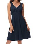 GRACE KARIN Solid Pinup Vintage Dresses for Juniors Teens Party M Navy Blue CL698-3