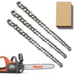 3 Pack Chainsaw Chain for 14 Inch Bar, 3/8" LP 50 Drive Links .050 Inch (1.3 mm) Gauge, Replacement Chain fits for STIHL Models MS180 MS181 018 and More