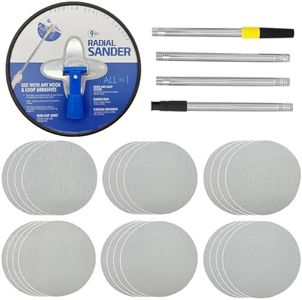 9 Inch Drywall Sander, Manual Hand Drywall Sander with Extension Pole & 24 pcs Sanding Sheets 80-240 Grits - 6 Types for Painting Projects