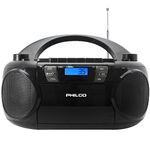 Philco Bluetooth CD Boombox with Cassette, MP3 CD USB Playback The Ultimate Retro Music Combo with Best Class Sound Performance, 12 watts, and Telescopic FM Antenna Provides Maximum Radio Reception