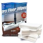 Pack of 50 Disposable Microfibre Electrostatic Floor Cloths for Flat Swivel Mop Multi Fitting Cleaning Wipes - 29cm x 21cm Fits Most Mops Like Swiffer Etc