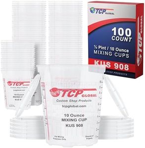 Custom Shop Brand (Full Case of 100 Each - 1/2 Pint (8oz) Paint Mixing Cups) - Cups Have Calibrated Mixing Ratios on Side of Cup BOX of 100 Cups