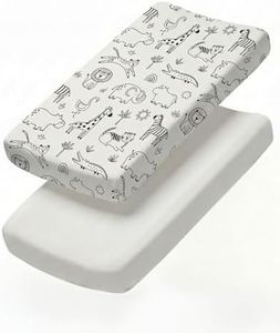 Changing Pad Cover - Pack of 2 Soft Unisex Diaper Change Table Sheets - Fit 32"x16" Contoured Pad - Changing Pad Cover for Baby Boys and Girls - Snug Fit and Machine Washable - Oeko-Tex - Child
