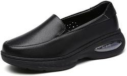 Touchmosees Air Cushion Nurse Sneakers Orthopedic Diabetic Walking Wedge Shoes Non-Slip Platform Loafers 2299 Black 41