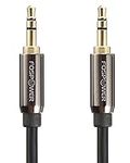 Audio Cable (7.6M/25FT), FosPower 3.5mm Stereo Jack [24K Gold Plated | Step Down Design] Auxiliary Aux Audio Cable Cord for Headphones, iPods, iPhones, iPads, Home/Car Stereos and More