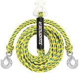 Swonder Boat Tow Harness for Tubing, 16ft with 3/4in Big Hook Size Fits Most Boats, Watersports Tow Rope for 1-4 Rider Towable Tube, Water Ski, Wakeboard, Kneeboard, Hi-vis Color