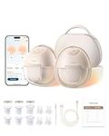eufy Wearable Breast Pump S1 Pro Electric Hands-Free Breast Pump with Heating Technology, Portable Charging Case, App-Controlled Smart Rhythm, Hospital-Grade Suction, Leak-Proof and Ultra-Quiet