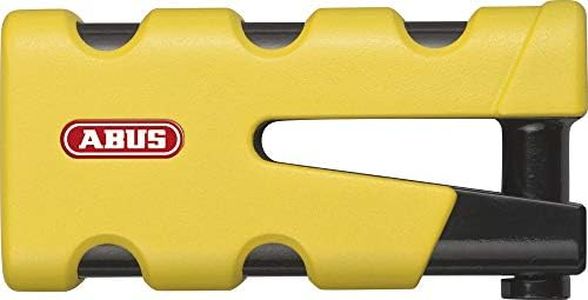 ABUS Brake disc Lock Granit Sledg 77 Grip Yellow - Motorcycle Lock with Secure XPlus Cylinder and Reminder Cable - Security Level 17 - Yellow